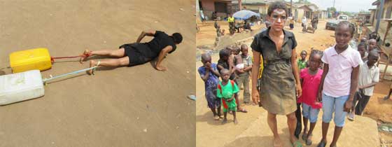 'Will I still carry water when I am a dead woman?,' 2011, Lagos, Nigeria, Camera: Jelili Atiku