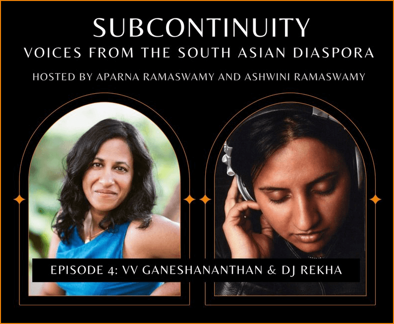 Cover art for the podcast "Subcontinuity" Episode 4: Rekha Malhotra and V.V. Ganeshananthan