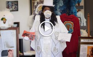 Cherice Harrison-Nelson, founder of the Mardi Gras Indian Hall of Fame and an elder in New Orleans’ Black Masking Indian community
