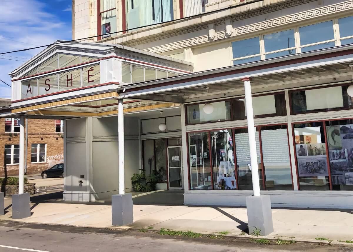 Exterior of Ashé Cultural Arts Center.